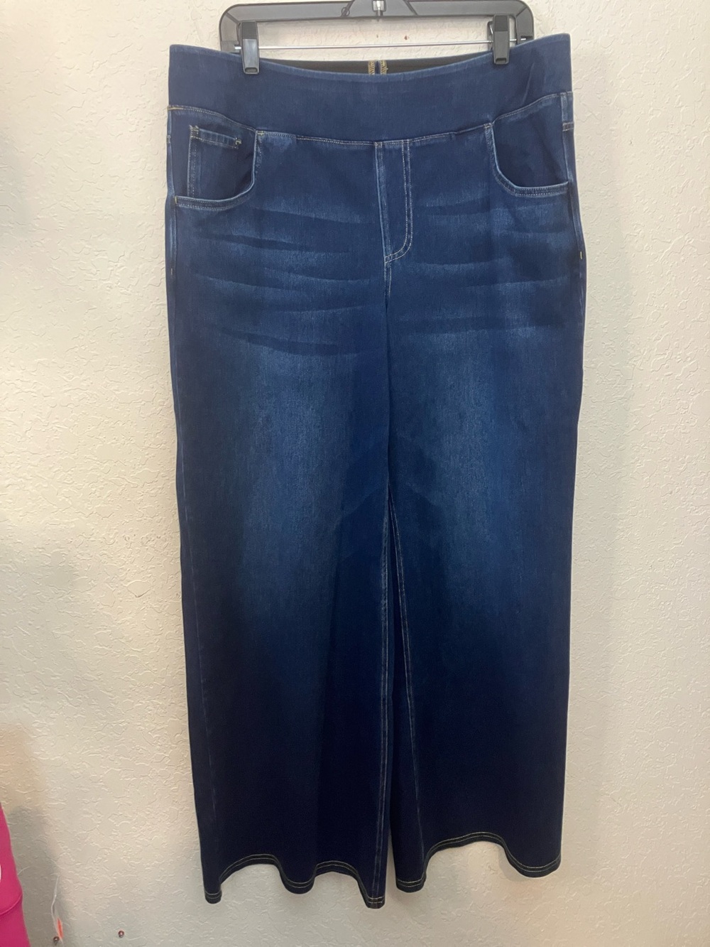 HALARA Deep Indigo Wide-Leg Flare Jeans